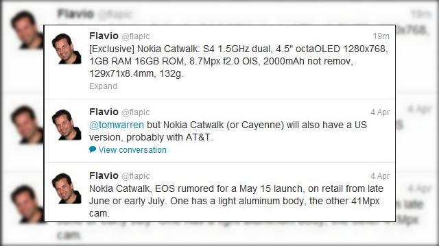 <b>Zvonuri despre următorul flagship Nokia: CatWalk va avea baterie de 2000 mAh, cameră PureView, ecran OctaOLED</b>Auzisem de luni bune de Nokia CatWalk, nume de cod pentru următorul cameraphone flagship al finlandezilor și iată că azi aflăm noi informații despre terminal. Detaliile vin de la un celebru blogger italian numit Flavio, care ar fi descoperit...