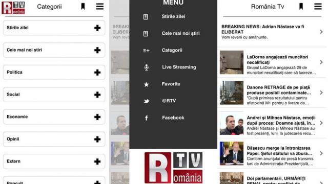 <b>Postul România TV (RTV) disponibil acum sub formă de aplicație pe iPhone, iPad și Android</b>Dacă vreți să vedeți cum se ceartă Gigi Becali cu Andreea Pora la RTV și pe telefon și tableta, atunci aveți acum o aplicație specială pentru asta. E vorba de aplicația România TV, care vă oferă acces la știrile de ultimă oră ale acestui...