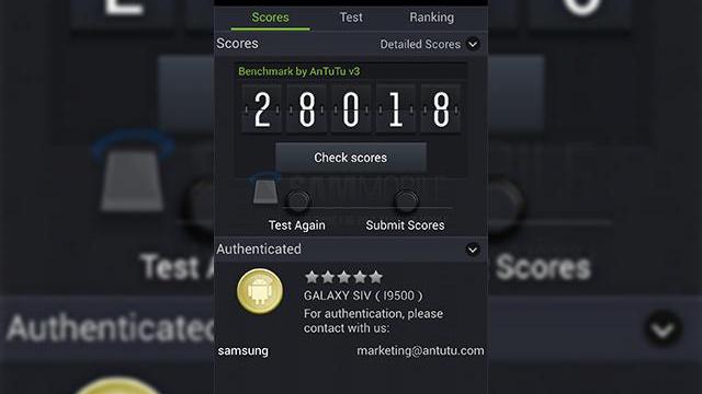 <b>Samsung Galaxy S4 Învinge Galaxy S4 În duelul Exynos 5 Octa Snapdragon 600; Iată cine câștigă!</b>în sfârșit avem și răspunsul la întrebarea care ne frământă de atâta timp: care model e mai performant, Samsung Galaxy S4 cu CPU Exynos 5 Octa sau varianta Snapdragon 600? Ei bine iată că SamMobile a pus mâna pe capturi de ecran cu...