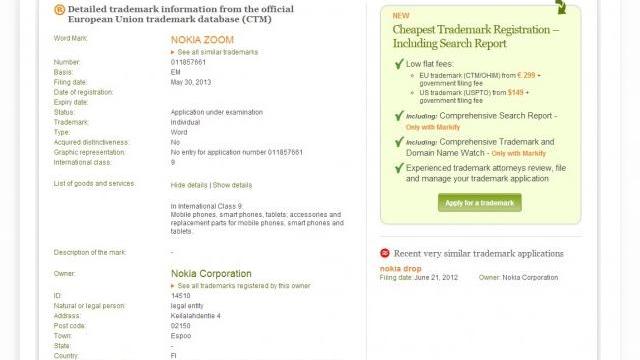 <b>Nokia primește drepturi de autor asupra numelui "Nokia Zoom"; EOS numit Zoom sau Lumia 1020?</b>Nokia EOS e pe buzele tuturor în aceste zile, dar acest nume de cod datează deja de luni bune, deci mă aștept ca în curând să aflăm și varianta sa comercială. Zvonacul @evleaks are o teorie cu privire la numele final, dar mai există o variantă...