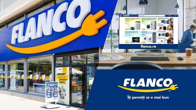 <b>Flanco aniversează 27 de ani de prezență pe piaţa locală şi organizează o campanie specială aniversară; Ce implică?</b>Flanco aniversează în această perioadă 27 de ani de prezenţă în România, cu cea mai extinsă gamă de soluţii de finanţare, dar şi servicii complete de livrare. Retailerul şi-a dublat reţeaua de magazine şi cifra de afaceri şi şi-a