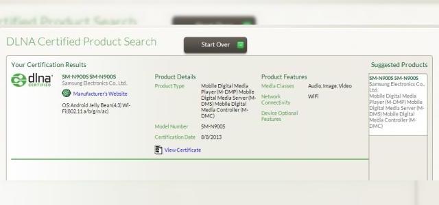 <b>Samsung Galaxy Note 3 va rula Android 4.3 din start, primește certificarea DLNA</b>După ce am văzut o serie de benchmark-uri în care Galaxy Note III părea a rula Android 4.2.2, iată că de fapt terminalul se va lansa cu Android 4.3 la bord, conform certificării sale oficiale DLNA. Vă reamintesc că acest phablet se va...