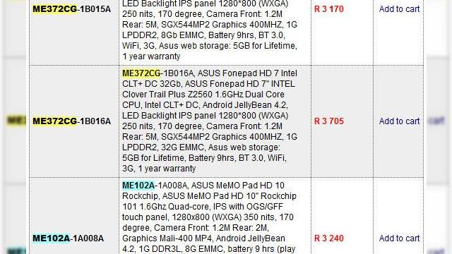 <b>Avem și specificații pentru un nou FonePad și două noi MeMo Pad-uri de la ASUS</b>După ce zilele trecute aflam câteva noi device-uri pe care ASUS urmează să le prezinte la IFA 2013 în Berlin, astăzi descoperim și specificații pentru aceste modele. Dotările hardware au apărut pe web prin intermediul unor liste ale retailerilor...