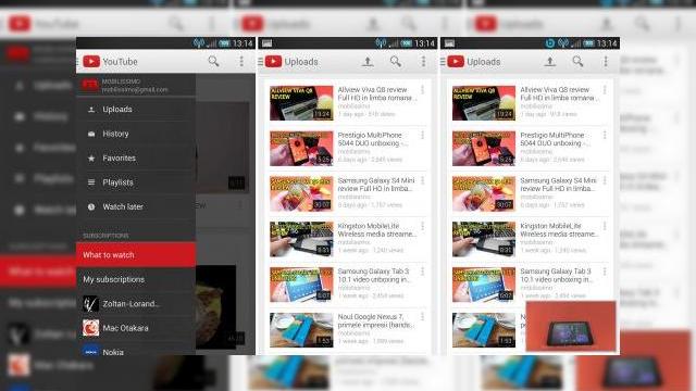 <b>YouTube actualizat la versiunea 5.0, primește o nouă interfața pe Android</b>Aplicația YouTube pentru Android tocmai a primit o actualizare importantă, care duce software-ul la versiunea 5.0 și aduce și schimbări la nivel de interfață. YouTube a primit și un nou icon, o interfață în stil Google Now Cards și alte...
