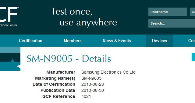 <b>Samsung Galaxy Note 3 primește certificarea GCF, versiunea globală LTE e confirmată</b>Numărătoarea inversă a început și au mai rămas mai puțin de 48 de ore până vom vedea în sfârșit cum arată phabletul Samsung Galaxy Note 3. Pe 4 septembrie Samsung are programat un eveniment Unpacked care ne va aduce acest terminal în prim...