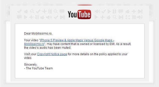 <b>Probleme cu copyright-ul pe YouTube? Google a dezvoltat un tool pentru a Înlătura muzica protejată de drepturile de autor din clipuri!</b>Mai țineți minte preview-ul lui iPhone 5 de acum un an? Ei bine, în acel clip am avut o melodie a casei de discuri EMI, ceea ce a declanșat unele probleme cu copyright-ul pe YouTube. Ei bine acum există o soluție, dacă aveți și voi probleme de...