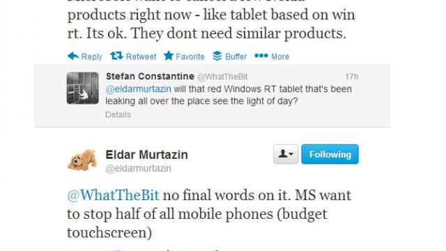 <b>Sub dictatura Microsoft: Nokia deja forțată să Își anuleze tableta și jumătate din telefoanele Asha touch</b>înainte ca @evleaks să devină zeul scurgerilor de informații despre telefoane și tablete, bloggerul rus Eldar Murtazin era cel mai de încredere zvonac de pe tot webul. Iată-l revenit în prim plan azi, cu câteva dezvăluiri incendiare despre...