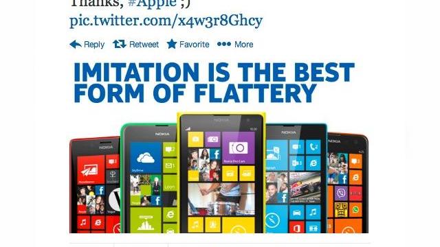 <b>Ironia Nokia la adresa lui iPhone 5C a devenit cel mai retweetuit tweet al unui brand mare!</b>Printre cele mai populare comentarii la adresa Apple cu ocazia lansării lui iPhone 5C a fost cel Nokia în care mulțumește Apple pentru că le-a copiat strategia. E vorba despre ideea unor terminale cu carcasa din plastic colorată. &nbsp; Ironia a...