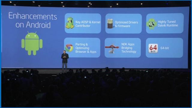 <b>Intel anunță compatibilitate 64 bit pentru terminalele Android și un nou model Bay Trail 64 bit</b>în această lună nu a avut loc doar IFA 2013, ci și IDF 2013, o serie de conferințe ale celor de la Intel, în cadrul cărora am aflat planurile de viitor ale companiei. Printre cei prezenți s-a numărat și Sundar Pichai, vicepreședinte al...