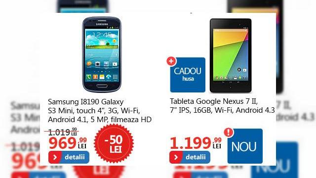 <b>Reduceri de toamnă la eMAG.ro: Galaxy S3 Mini sub 1000 de lei, tablete Acer și Lenovo sub 600 de lei</b>eMAG.ro are o nouă serie de promoții adecvate mijlocului de toamna și deși nu e încă Black Friday, ne antrenăm pentru acea zi cu shopping de tablete și telefoane. Pe lista de oferte eMAG.ro se afla Samsung Galaxy S3 Mini, printre altele, cu un...
