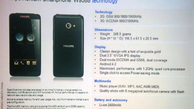 <b>Încă un telefon Android cu clapă Își face apariția În China; Philips Xenium W9588</b>Telefoanele cu clapă încep să devină din ce în ce mai populare în Asia, și mai ales pe piața din China. Astăzi al 2-lea astfel de device produs de către Philips a ajuns pe internet. După precedentul W8568, acum este rândul unui nou terminal...