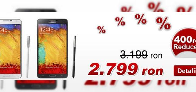 <b>Samsung Galaxy Note 3 la super preț la evoMAG.ro! Scade sub pragul de 3.000 de lei cu mult!</b>Nici nu am publicat bine recenzia lui Samsung Galaxy Note 3 în care făceam referire la un preț de 3.100 de lei și iată că terminalul deja a scăzut sub pragul psihologic de 3.000 de lei. Oferta vine de la evoMAG.ro și e detaliată mai jos,...