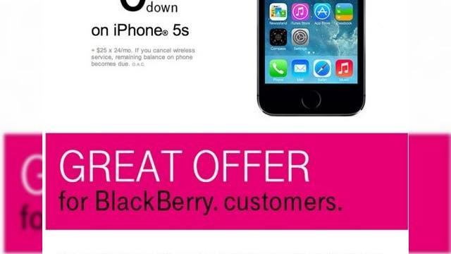 <b>CEO-ul BlackBerry se declară revoltat de campania T-Mobile care Înlocuiește un BlackBerry cu un iPhone 5s</b>într-o lume în care banii dictează, ar trebui să ne mire că unii se simt revoltați de o campanie justificată. Operatorul T-Mobile a început o campanie adresată posesorilor de terminale BlackBerry, îndemnându-i să treacă la un iPhone 5s fără...