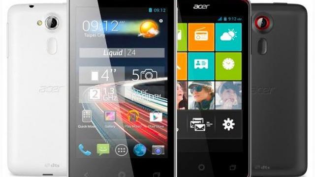 <b>Acer lansează smartphone-ul de mai puțin de 100 de euro: Liquid Z4</b>Acer va aduce smartphone-ul Liquid Z3 la MWC 2014, dar între timp a și lansat un alt model nou. E vorba despre Liquid Z4, pe care îl vedeți mai jos și care e un handset cu preț accesibil, sub 100 de euro. &nbsp; Produsul costă 99 de euro, vine cu...