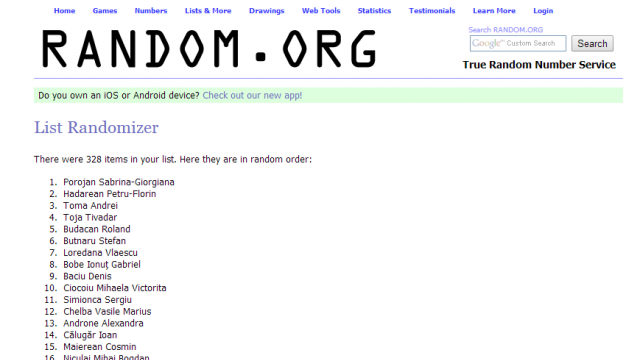 <b>MARELE Câștigător al tabletei Evolio X8 Fusion la concursul Mobilissimo.ro este...</b>Ei bine da, azi, în miezul MWC, găsim timp pentru a ne respecta promisiunea, pentru a vă oferi super tableta și un giga cadou de Dragobete. E vorba despre Evolio X8 și tragerea la sorți prin random.org, care a făcut din Porojan Sabrina-Giorgiana...
