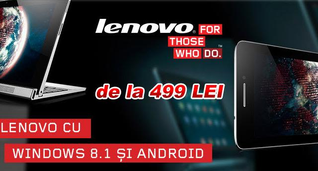 <b>evoMAG.ro oferă colecția completă de tablete Lenovo cu Windows 8.1 și Android, de la 499 lei</b>evoMAG.ro are o mulțime de tablete Lenovo pentru voi, modele cu Windows 8.1 și Android în funcție de preferințe și unele dintre aceste device-uri ies în evidență prin prețuri foarte atractive. Cel mai ieftin model costă 499 lei și mai multe...