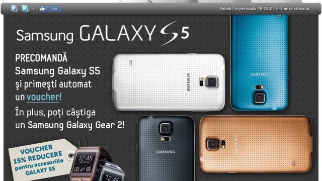<b>Precomanda lui Samsung Galaxy S5 la evoMAG.ro Îți aduce automat și un premiu... și un voucher!</b>Samsung Galaxy S5 e acum disponibil la evoMAG.ro cu opțiunea de precomanda, iar odată cu listarea sa în oferta retailerului avem și 2 bonusuri asociate acestui produs. Unul este un voucher, iar celălalt un super premiu (regulament aici)! &nbsp;...