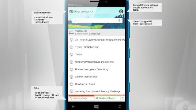<b>Browser-ul Google Chrome ar putea ajunge În curând și pe Windows Phone</b>Una dintre cele mai utilizate soluții la capitolul de browsing mobil este Google Chrome, aplicație ce este deja prezentă pe platformele Android și iOS, dar care lipsește cu desăvârșire de pe terminalele Windows Phone. Cu toate acestea, lucrurile...