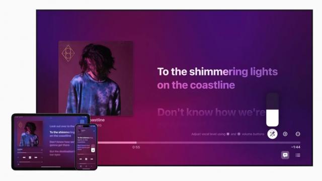 <b>Apple Music primeşte o funcţie de Karaoke (Sing); Suportă mai mulţi utilizatori şi backing vocals</b>Am fredonat cu toţii cel puţin o dată o melodie sub duş sau când găteam şi am fost convinşi în spatele minţii că am putea să o cântăm perfect pe scenă. De asta există baruri cu karaoke şi dacă sunteţi prea timizi pentru aşa ceva, puteţi