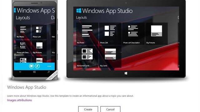 <b>Microsoft publică oficial programul Windows App Studio Beta; acesta este disponibil acum pentru download</b>După ce acum aproximativ 8 luni cei de la Microsoft lansau versiunea beta a programului Windows Phone App Studio, iată că astăzi noua aplicație Windows App Studio Beta devine disponibilă pentru download. Aceasta din urmă a fost anunțată acum 2...