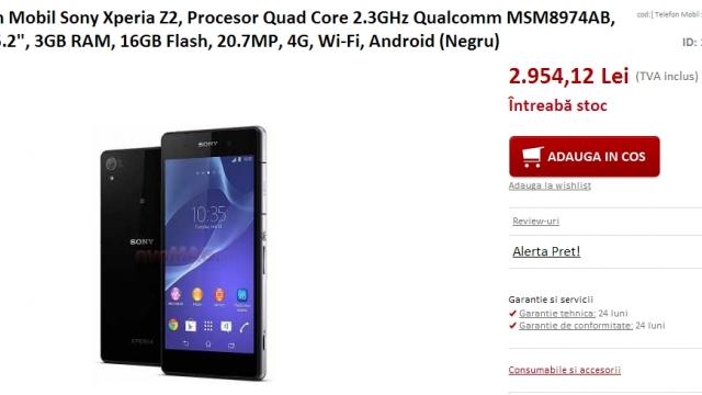 <b>Sony Xperia Z2 ajunge În România prin intermediul retailerului evoMAG.ro</b>După numeroasele probleme întâmpinate de Sony cu livările de terminale Sony Xperia Z2, iată că începând de astăzi, modelul în cauză este disponibil și la noi, pe plan local, prin intermediul retailerului evoMAG.ro care afișează un preț de...