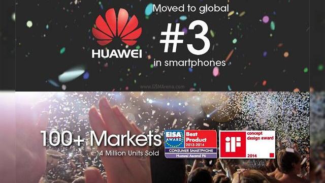 <b>Huawei este acum al treilea cel mai mare producător de smartphone-uri din lume, Ascend P6 vândut În 4 milioane de unități</b>Huawei a lansat recent noul său flagship Ascend P7, dar iată că ei mai au o veste importantă: tocmai au devenit al treilea cel mai mare producător de smartphone-uri din lume. Se pare că Ascend P6 a avut un rol crucial în acesta evoluție, vânzând...