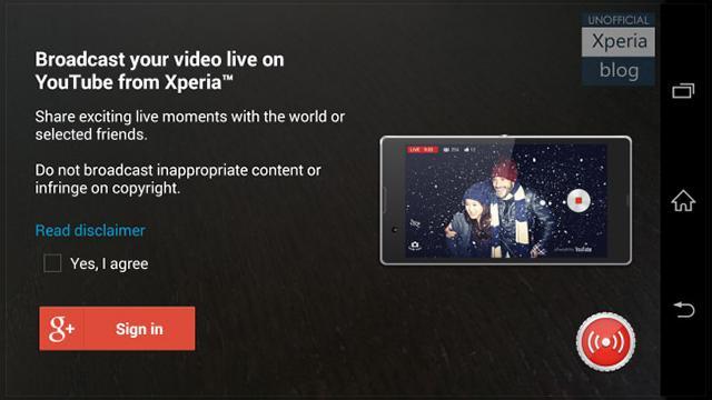 <b>Sony Xperia Z2 suportă streaming direct pe YouTube cu aplicația Live on YouTube</b>Telefoanele high end Xperia dispun deja de o funcție care le permite să captureze video direct către Facebook, un soi de streaming al acelui eveniment pe care îl doriți filmat. Ei bine, acum puteți face streaming direct către YouTube, prin...