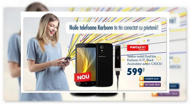 <b>Terminalele Karboon ajung și pe Flanco; primim o baterie externă cadou la achiziție</b>După ce acum câteva zile, producătorul indian Karbonn Mobiles debuta pe piața din România prin intermediul retailer-ului eMAG.ro cu o serie de 5 terminale, iată că terminalele cu pricina se regăsesc și în oferta Flanco. Aceștia oferă chiar și...
