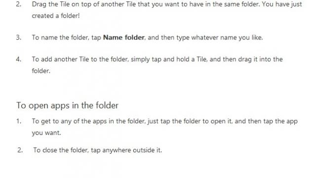 <b>Windows Phone 8.1 va primi suport pentru foldere În Start Screen, create prin drag and drop cu tile-uri peste alte tile-uri</b>Windows Phone 8.1 aduce deja numeroase schimbări binevenite la nivel de design și funcționalitate, dar se pare că ni se mai pregătește ceva. Aparent vom primi și foldere în acest OS și le vom putea crea in Start Screen. &nbsp; Crearea de foldere...