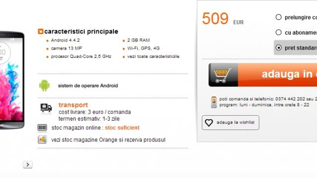 <b>LG G3 disponibil la precomandă prin intermediul operatorului Orange la un preț de 2.230 lei; achiziția acestuia aduce și o tabletă G Pad 7.0 cadou</b>După ce acum câteva zile anunțam în premieră faptul că LG G3 va sosi la precomandă prin intermediul Orange, iată că astăzi terminalul în cauză poate fi precomandat la un preț de doar 2.230 lei, sumă cu mult mai mică decât cea listată de...