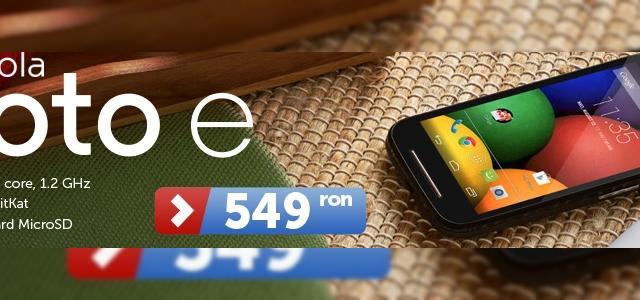 <b>MarketOnline.ro oferă până la 30% reducere la telefoanele verii; Motorola Moto E disponibil la un preț de 549 lei</b>Iată că astăzi, retailer-ul MarketOnline.ro anunță o ofertă specială ce constă în aplicarea unei reduceri de până la 30% la telefoanele verii existente în stoc. Totodată, debutează în portofoliul acestora și Moto E, terminal cu display de...