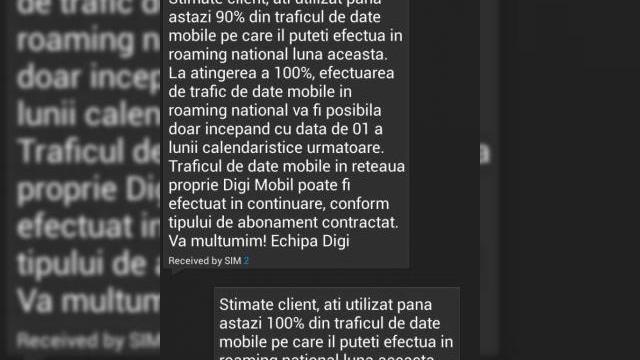 <b>Roamingul național de date oferit de Digi Mobil constă Într-un pachet de doar 100 MB/lună; utilizatorii sunt dezamăgiți de oferta RDS&RCS</b>După ce acum câteva ore vă informam că începând de astăzi utilizatorii Digi Mobil vor putea beneficia și de roaming național de date, iată că oferta RDS & RCS nu este atât de bună pe cât pare la prima vedere. Potrivit unui mesaj primit de...