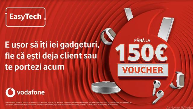 <b>Vodafone România lansează oferta EasyTech de toamnă: abonamente noi, vouchere pentru telefoane</b>Vodafone România a lansat în această săptămână un nou portofoliu de abonamente de mobil, care vin la pachet cu vouchere de până la 150 de euro reducere pentru telefoane şi gadgeturi. Oferta EasyTech include 3 abonamente de servicii mobile