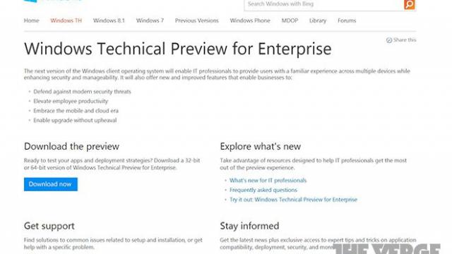 <b>Microsoft anunță semi-oficial numele noului Windows, pe site-ul Technical Preview: Windows TH</b>După o lungă perioadă de speculații și aparenta confirmare a unui oficial Microsoft din Franța, iată că aflăm care e numele noului Windows. E vorba despre Windows TH, după cum stă menționat pe site-ul Technical Preview al companiei. &nbsp;...