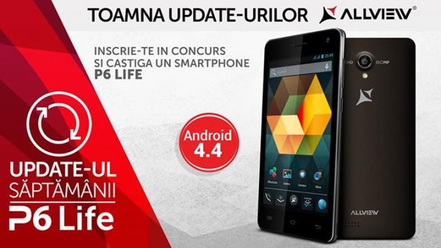 <b>Allview P6 Life poate fi actualizat la versiunea Android 4.4 KitKat Începând de azi</b>Printr-un inițiativă denumită “Toamna update-urilor”, cei de la Allview au decis ca o serie de terminale să beneficieze treptat de către un update la Android 4.4 KitKat, alesul de săptămâna aceasta fiind modelul Allview P6 Life, device...