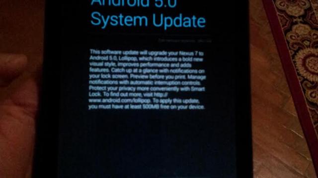 <b>Nexus 7 (2013) primește În aceste momente actualizarea la Android 5.0 Lollipop</b>După ce în cursul săptămânii trecute, o serie de terminale au început să primească update-ul la Android 5.0 Lollipop, iată că începând de astăzi și tableta Nexus 7 din 2013 beneficiază de această actualizare, informație despre care aflăm...