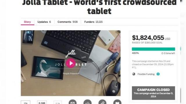 <b>Proiectul de finanțare Jolla Tablet depășește 1.82 milioane de dolari, intra În următoarea etapă</b>Ieri mai erau 12 ore și perioada de finanțare pentru tableta Jolla se încheia și mai rămăseseră încă 30.000 de dolari de strâns. Ei bine, fanii Jolla s-au mobilizat și au strâns 100.000 de dolari, suma finală fiind de 1.824 milioane de...