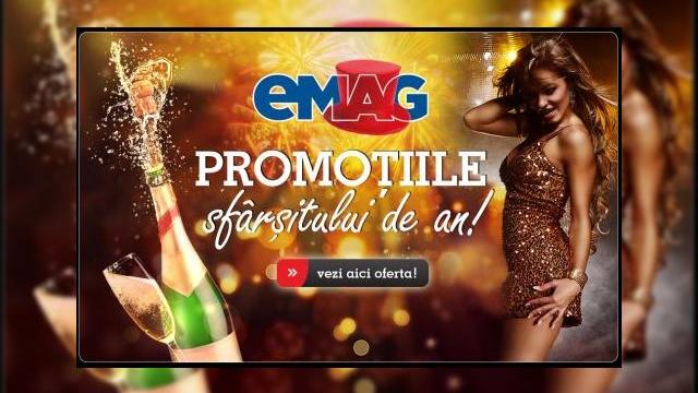 <b>eMAG dă startul promoțiilor de sfârșit de an; momentul potrivit pentru achiziționarea produselor dorite la un preț mai mic!</b>Astăzi, în a 2-a zi de Crăciun, cei de la eMAG.ro decid să ne ofere un alt motiv de sărbătoare printr-o nouă campanie specială de reduceri cu ocazia sfârșitului de an, acesta fiind momentul potrivit pentru cei care doresc să intre în 2015 cu...