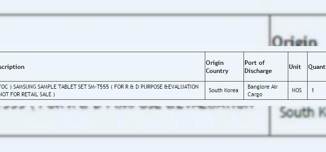 <b>Samsung Galaxy Tab 5 (SM-T555) este testată În aceste momente În India</b>Așa cum ne-am obișnuit, în fiecare an cei de la Samsung introduc pe piață o serie destul de cuprinzătoare de tablete printre care regăsim și modele din gama Galaxy Tab. Recent, prin intermediul site-ului de import Zauba din India aflăm că în...