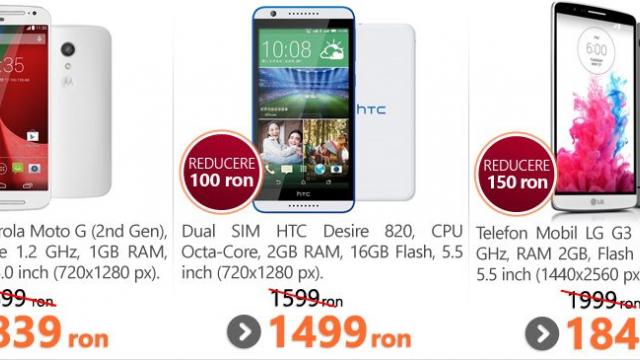<b>Noul an vine cu reduceri la MarketOnline.ro; Moto G2 disponibil la un preț de 839 lei</b>Urmând exemplul altor retaileri de pe piață, iată că astăzi și cei de la MarketOnline anunță startul unei campanii de reduceri cu ocazia noului an. Astfel, avem la dispoziție prețuri speciale pentru unele dintre cele mai atractive telefoane...