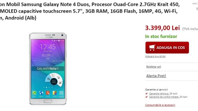 <b>Samsung Galaxy Note 4 În varianta dual-SIM disponibil acum prin evoMAG.ro la prețul de 3.399 lei</b>Un phablet de top lansat în toamna anului trecut este și Samsung Galaxy Note 4, device testat aici la Mobilissimo în cadrul unei recenzii detaliate realizată de către colegul nostru Alex. Astăzi, aflați că cei de la evoMAG au adus și versiunea...