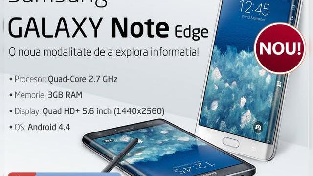 <b>Samsung Galaxy Note Edge disponibil acum și prin intermediul MarketOnline.ro</b>După ce anterior Samsung Galaxy Note Edge debuta în stocurile celor de la eMAG.ro la un preț de 3.999 lei, iată că acum device-ul în cauză este prezent și în oferta de produse MarketOnline, de această dată la un preț ceva mai mic. Aflați că...
