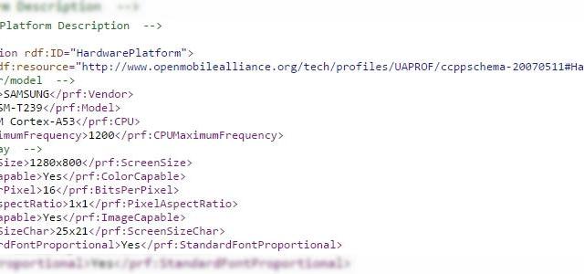 <b>Tableta Galaxy Tab 4 7.0 (SM-T239) dezvăluită de un user agent profile de pe site-ul oficial Samsung</b>Cu doar câteva săptămâni înainte de MWC 2015, iată că astăzi prin intermediul celor de la tabletowo.pl aflăm faptul că Samsung pregătește în aceste momente o nouă tabletă de 7 inch, și anume varianta pe 2015 a lui Galaxy Tab 4 7.0, device...