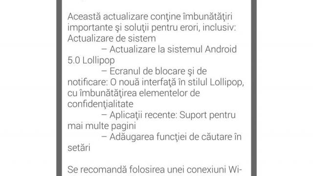 <b>HTC One M8 primește actualizarea la Android 5.0 Lollipop În România</b>Prin intermediul cititorului nostru Robert C., căruia îi mulțumim pe această cale, aflăm că HTC One M8 primește în aceste momente oficial actualizarea la Android 5.0 Lollipop, sistem de operare ce ne aduce la pachet o serie de noi elemente...