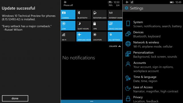 <b>Noi capturi de ecran din Windows 10 pentru telefoane (Preview) apar pe web</b>La începutul acestei luni trebuia să sosească pentru insideri versiunea preview de Windows 10 pentru telefoane, dar nu am avut vești în această privință până acum. Ei bine, astăzi vedem 3 capturi de ecran din Windows 10 pentru handseturi, ele...