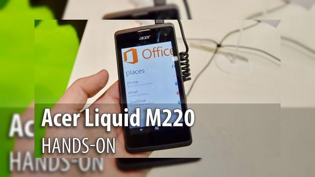 <b>MWC 2015: Acer Liquid M220 hands-on - telefon Windows Phone 8.1 cu dotări low end şi promisiunea sosirii lui Windows 10 (Video)</b>Acer a fost prima companie care a lansat smartphone-uri la MWC &icirc;n acest an şi premiera lor nu a vizat doar modele Android, ci şi Windows Phone. Printre ele se numără şi Acer Liquid M220, un handset Windows Phone 8.1 care primeşte un video...