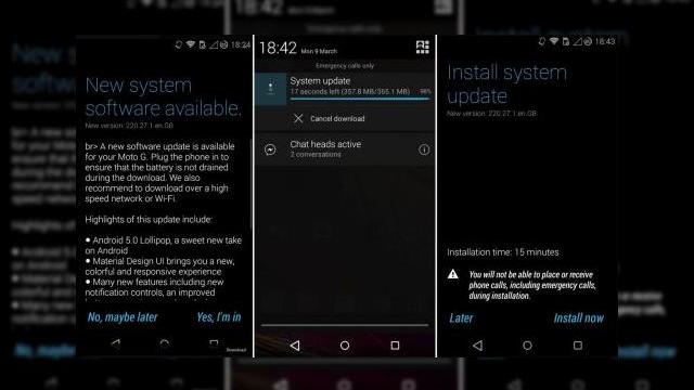 <b>Moto G 2013 (XT1032) primește în aceste momente Android 5.0 Lollipop în România (varianta neverlocked)</b>Prin intermediul unui pont primit de la Gaby Ionuț, căruia &icirc;i mulțumim pe această cale, aflăm că versiunea neverlocked a lui Motorola Moto G 2013 (XT1032) tocmai a primit update-ul la Android 5.0 Lollipop &icirc;n Rom&acirc;nia. &nbsp;...