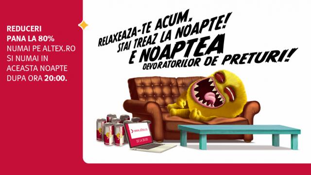 <b>Reduceri de până la 80%: Altex da startul la Noaptea Devoratorilor de preţuri azi la ora 20:00</b>Dacă ne apropiem de echinocţiu atunci e momentul să trecem peste astenia de primăvară cu câteva reduceri. Altex a pregătit încă o Noapte a Devoratotrilor de preţuri, care va debuta astăzi la ora 20:00. Reduerile vor ajunge...