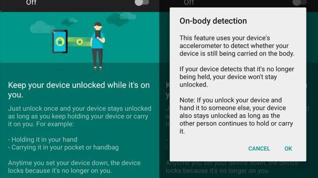 <b>Android 5.0 Lollipop primeşte o nouă modalitate de blocare Smart Lock pe baza "detectării corporale”</b>Pe lângă conceptul de "trusted places" sau "trusted device" pentru deblocarea smart a terminalelor Android, Google a lansat acum şi o deblocare pe bază de "detectare corporală". Cu această opţiune, un utilizator îşi poate păstra...