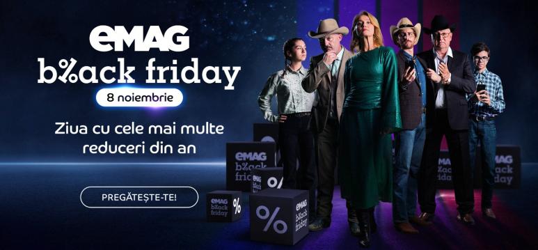 <b>Cifre semnificative de Black Friday la eMAG: Vânzări de 800 de milioane de lei și 566.000 de comenzi până la ora 19:30</b>În cea de-a 14-a ediție de Black Friday, eMAG a raportat rezultate semnificative. Până la ora 19:30, platforma a înregistrat vânzări de 800 de milioane de lei, depășind estimările pentru întreaga zi. Peste 566.000 de clienți au plasat comenzi, numărul tot